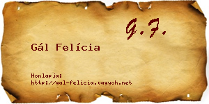 Gál Felícia névjegykártya